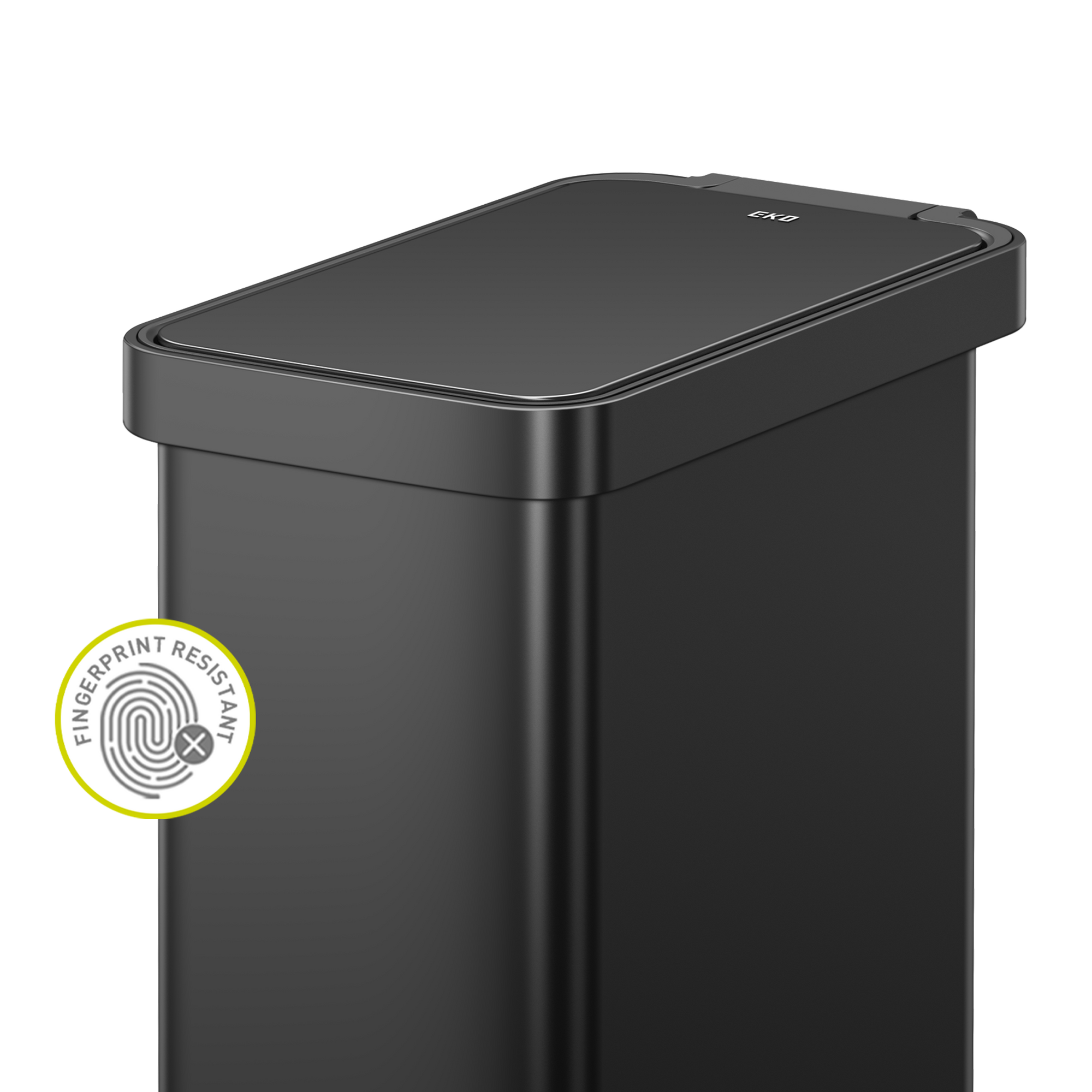 EKO Trash Can Featuring Ultimate Fingerprint Resistance.