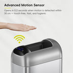 EKO Astro 10L / 2.6 Gallon Slim Sensor Trash Can with Butterfly Lid-Matte Stainless Steel – Advanced Motion Sensor