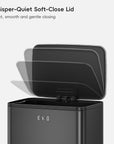 Marina  50 Liter / 13 Gallon Matte Black Step Trash Can