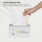 EKO Code A - 1.6 Gallon Easy-Dispense Roll Trash Bag - 80 Count (3-6L) – Quick Dispense Pack