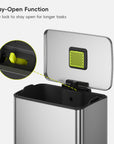 Neo-Cube 50 Liter / 13 Gallon Stainless Steel Step Trash Can