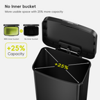 EKO 45L / 12 Gal Pet-Lock Kitchen Trash Can with Lid