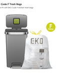 HANA 45L/ 11.9 Gallon Plastic Resin Step Kitchen Trash Can-Gray