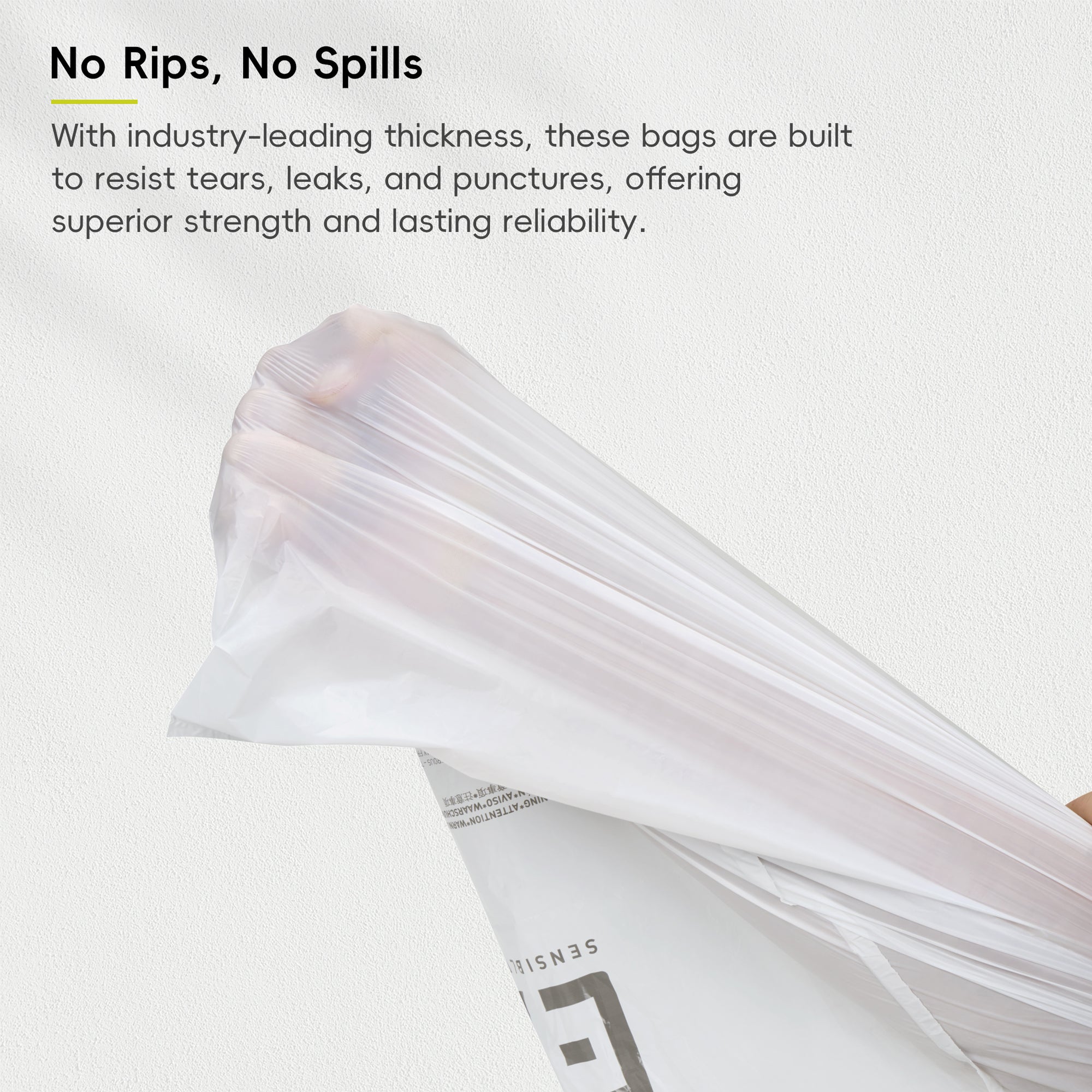 Code J - 12.9 Gallon (45-49L) Easy-Dispense Roll Trash Bag - 110 Count