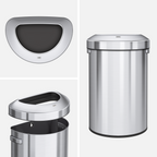 Urban Semi-Round Open Top Trash Can