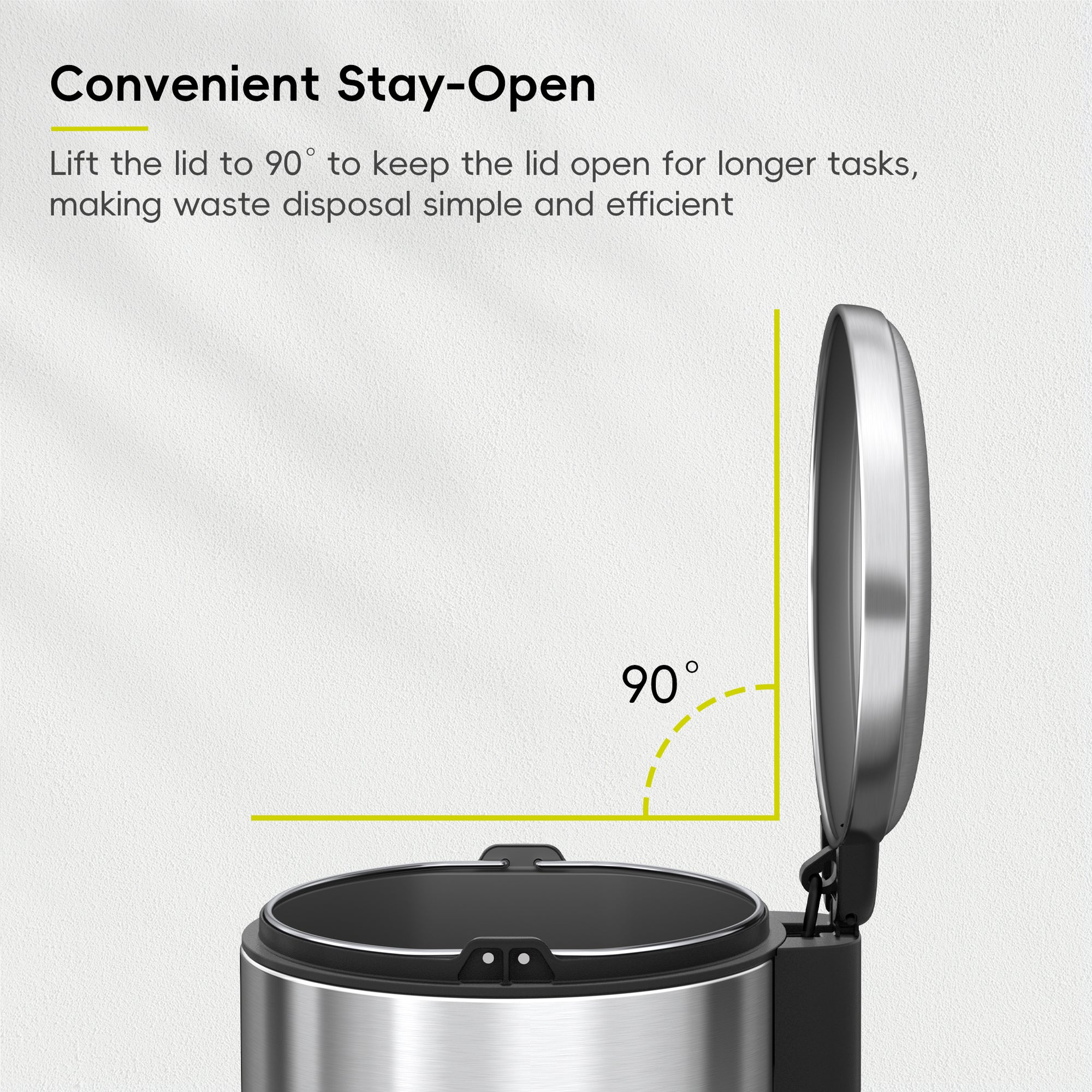Essentials Serene Step Can - 5L/1.3Gal Stainless Steel