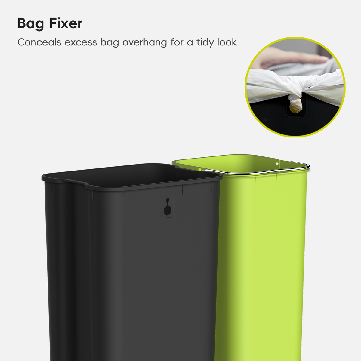 EcoCasa Dual Compartment Step Recycling Can, 30+20 L