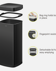EcoSmart 80L / 21 Gallon Motion Sensor Trash Can - Matte Black
