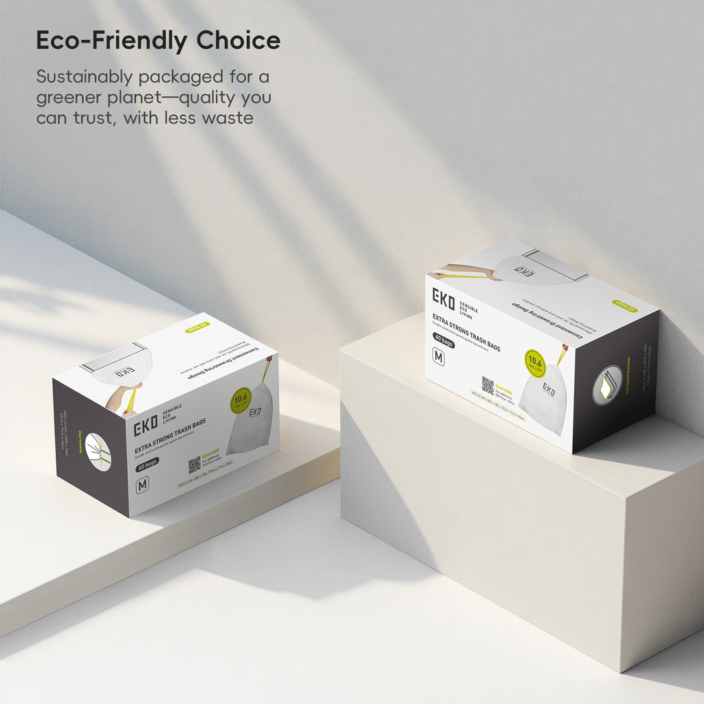 Code M Easy-Dispense Roll Trash Bags, 35-40 L / 9.3-10.6 Gal