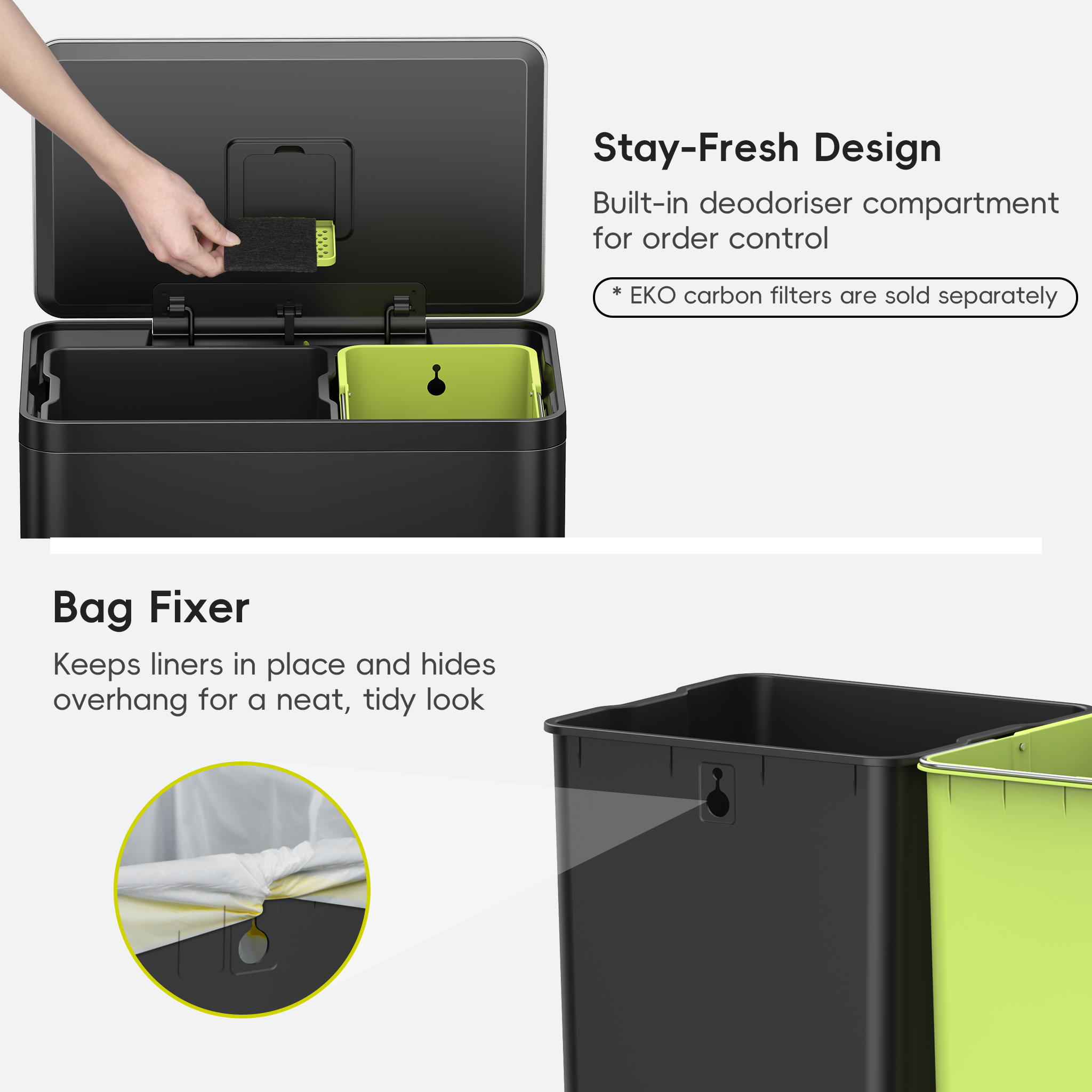 EKO EcoCasa Recycling Step Can - Thumbnail 5