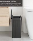 Brio 10L / 2.6 Gallon in Black Compact Design Motion Sensor Trash Can
