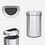 Urban Semi-Round Open Top Trash Can