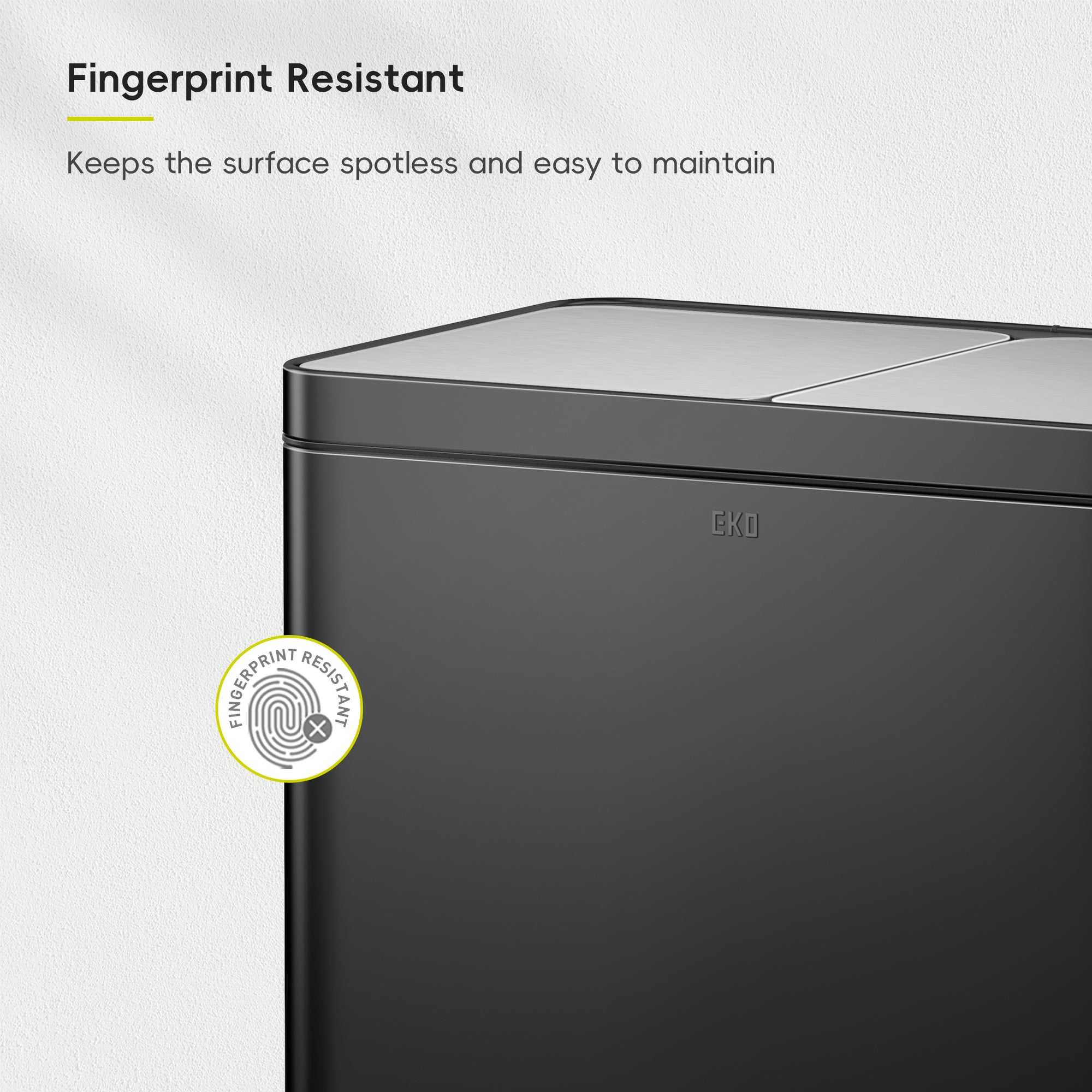 EcoCasa II Step Recycling Can - Dual Compartment 36L+24L-Matte Black