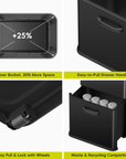 Vintage Dual Compartment 32L + 18L Motion Sensor Trash Can-Matte Black