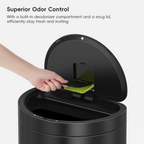 Mirage Semi-Round Motion Sensor Trash Can, 47 L
