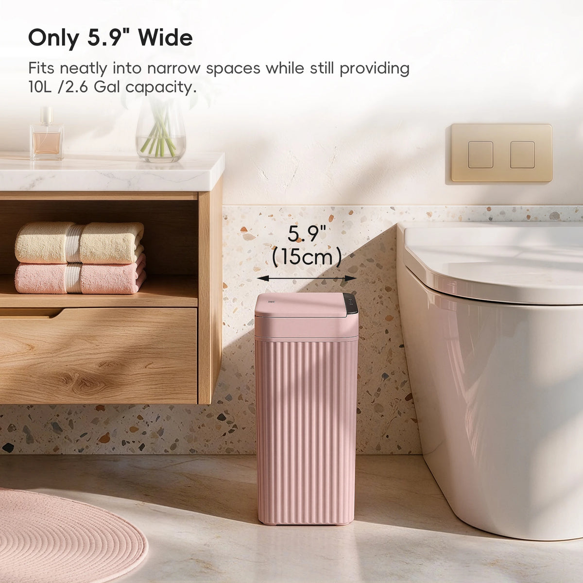 Brio Compact Motion Sensor Trash Can, 10 L