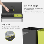 EcoCasa II Dual Compartment Step Recycling Can with Liners