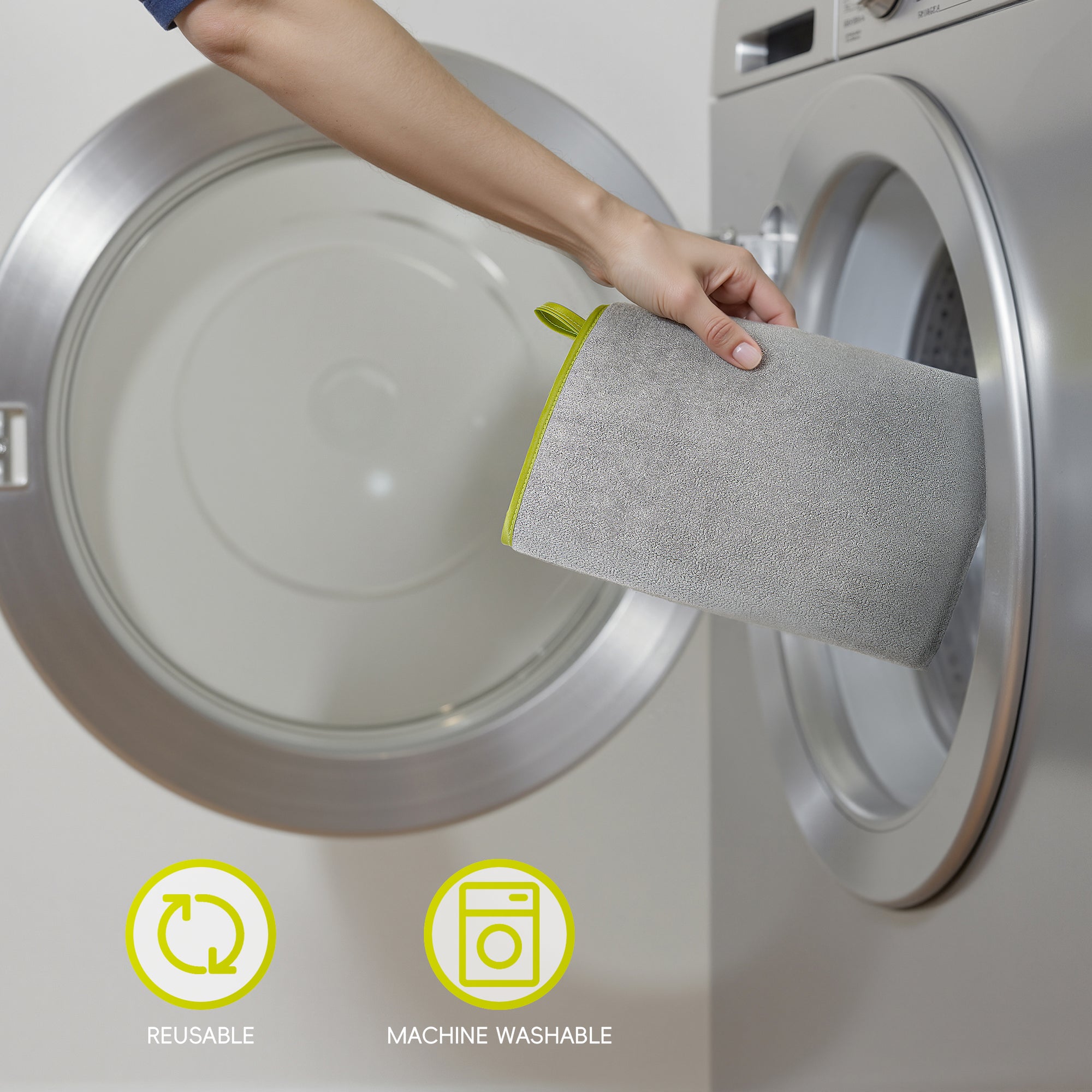 Microfiber Cleaning Mitt for Stainless Steel – Lint-Free Reusable Polishing Cloth &amp; Cleaning Glove