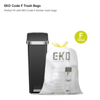 EKO HANA Slim 40L/ 10.5 Gallon Plastic Resin Step Kitchen Trash Can-Black – EKO Code F Trash Bags