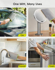 Microfiber Cleaning Mitt for Stainless Steel – Lint-Free Reusable Polishing Cloth & Cleaning Glove