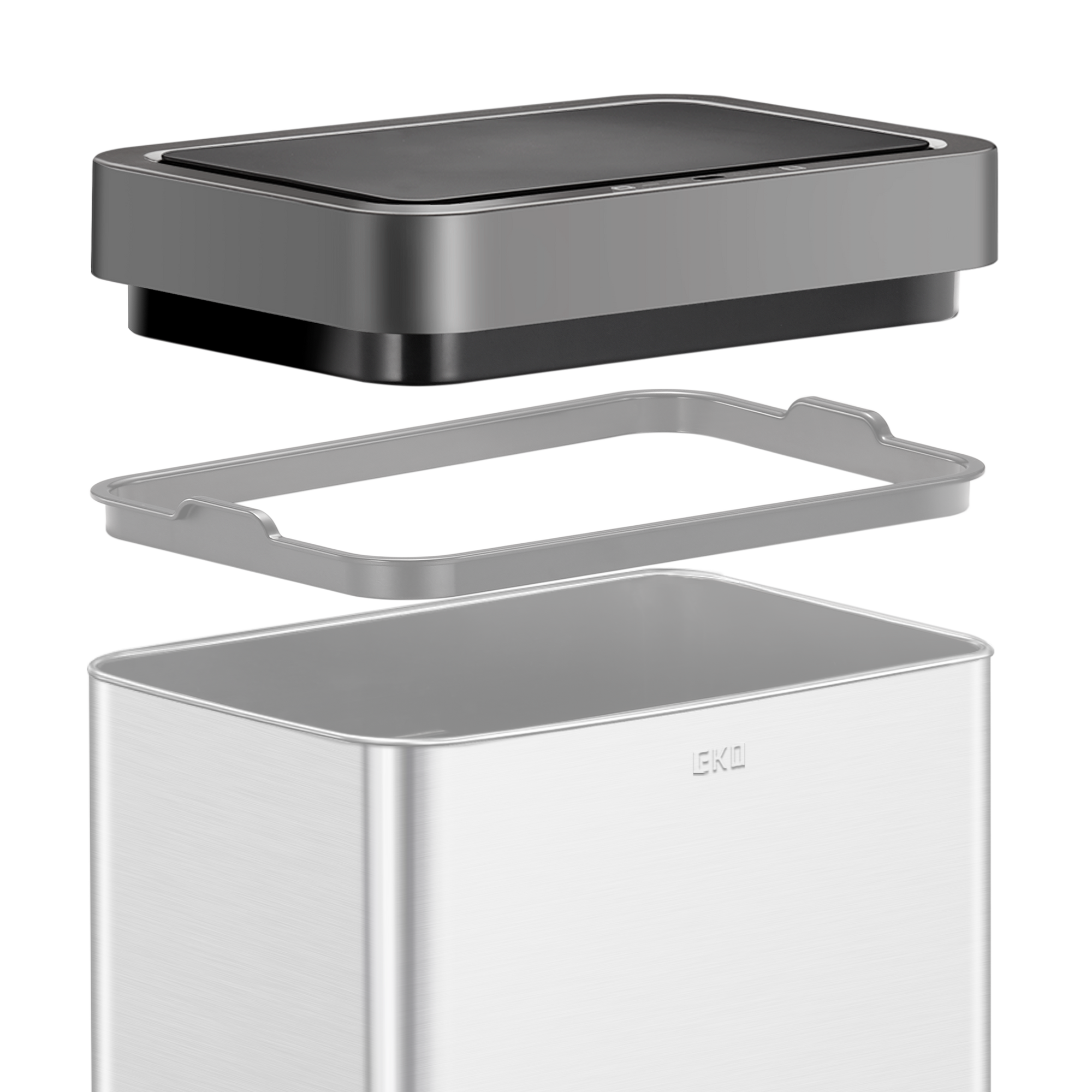 EKO Touchless Sensor Lid, Removable Liner Ring.