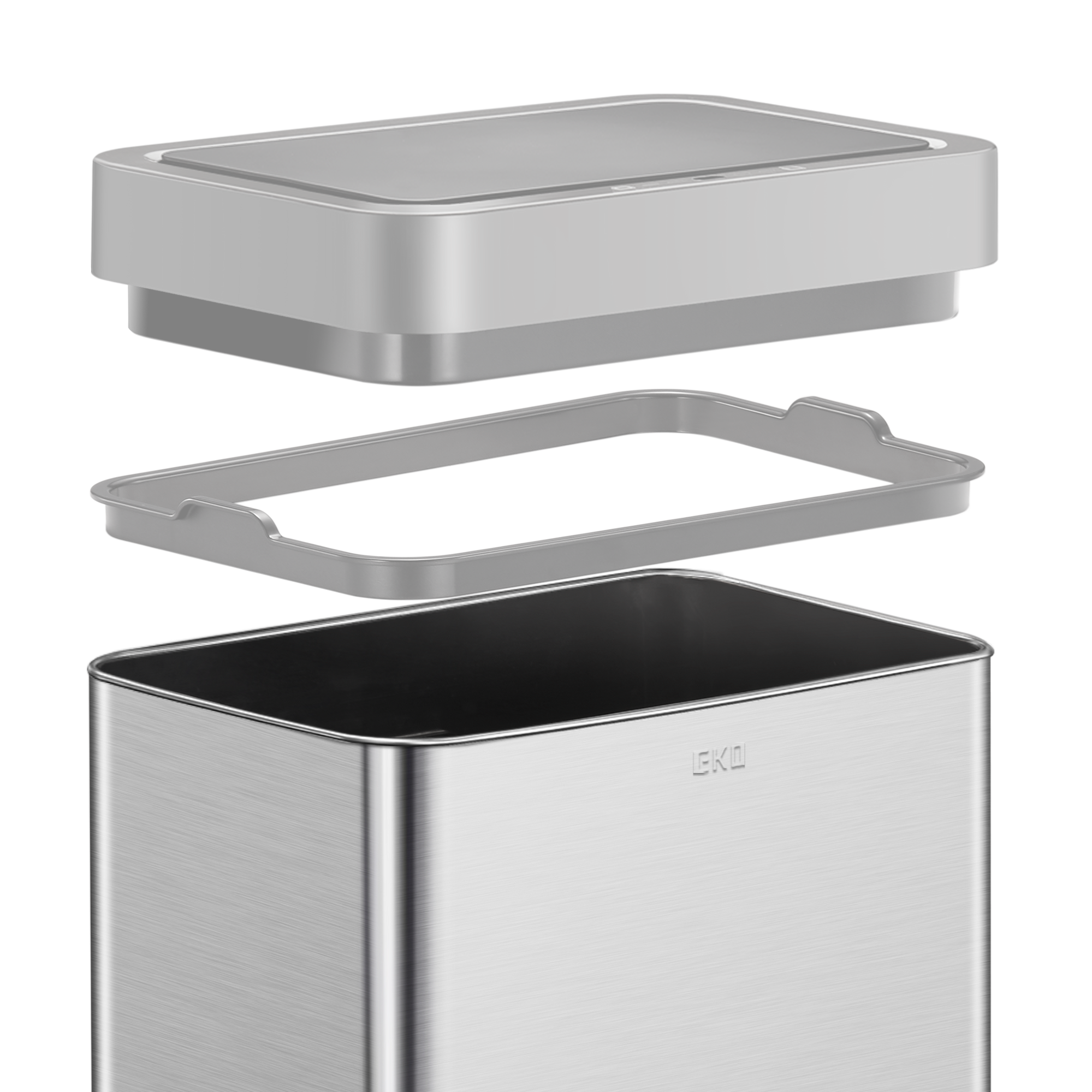 EKO Touchless Sensor Lid, Removable Liner Ring and Premium Stainless Steel.