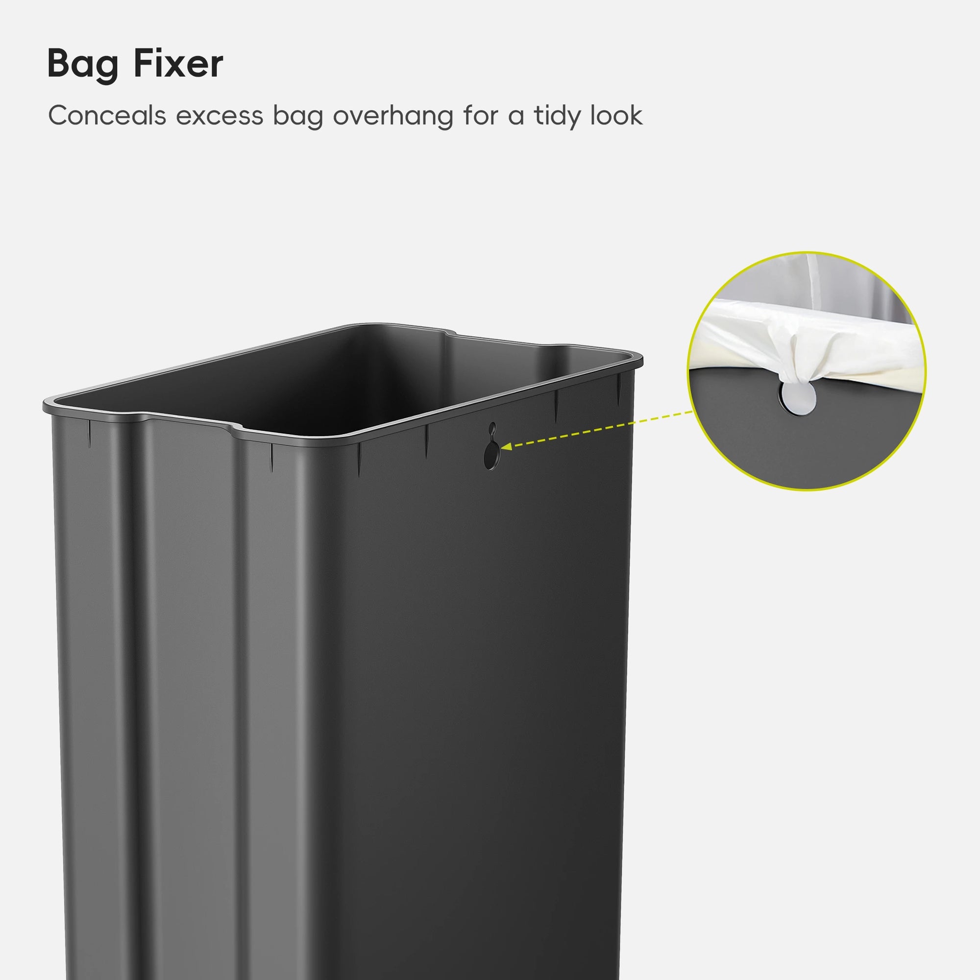 X-Wing 50L / 13.2 Gallon Slim Step Trash Can with Dual Wing Lid