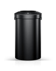 Urban Round Open Top Can Commercial Grade – 120L / 32 Gal - Black Stainless Steel