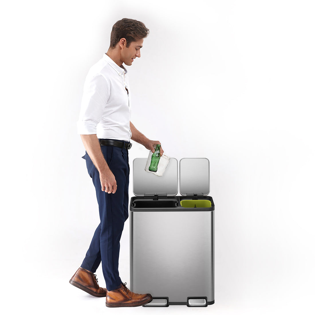 Essential Step Recycling Can - Dual Compartment 30L+30L – eko