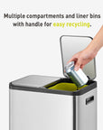 EcoCasa Step Recycling Can - Dual Compartment 30L+30L
