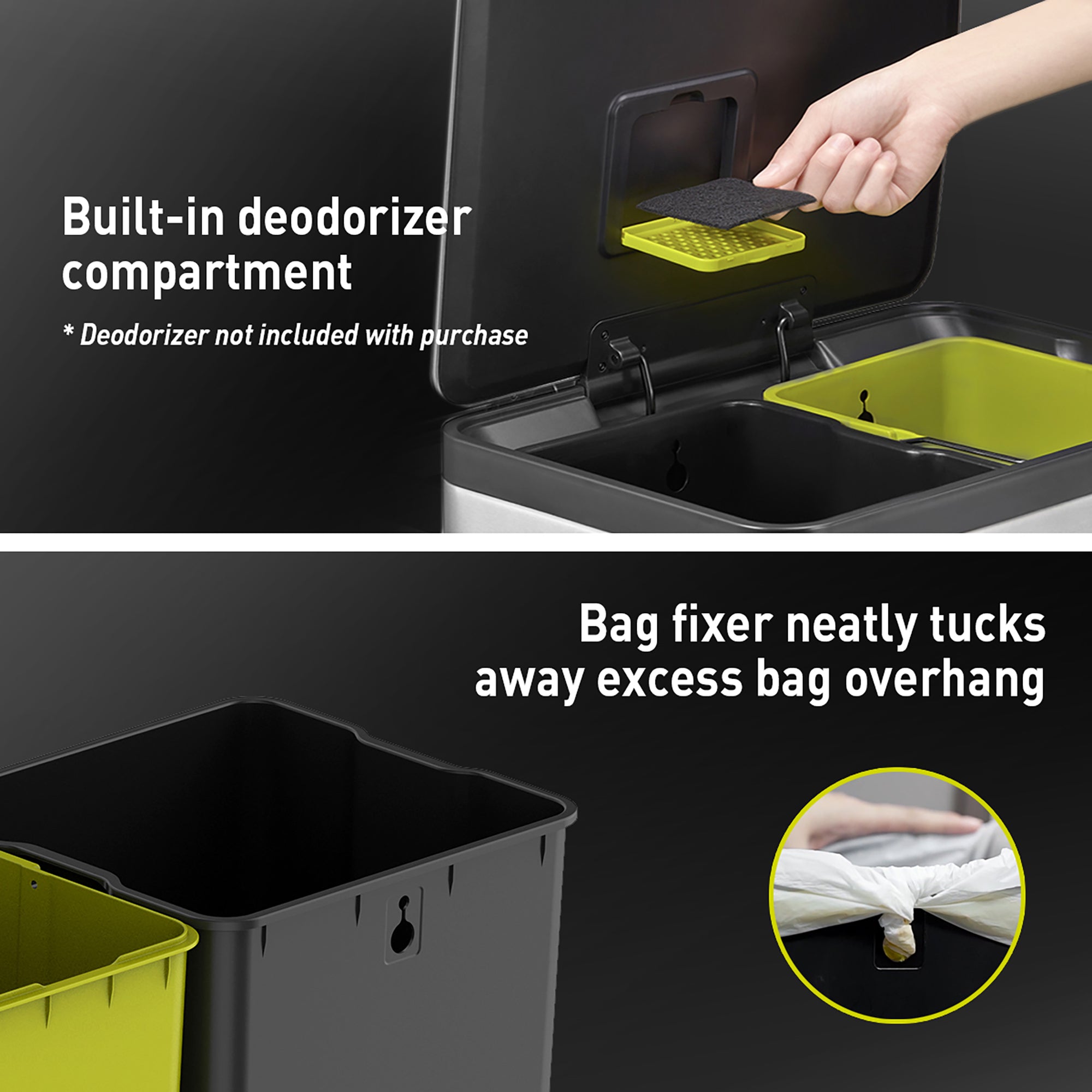 EcoCasa II Step Recycling Can - Dual Compartment 20L+20L