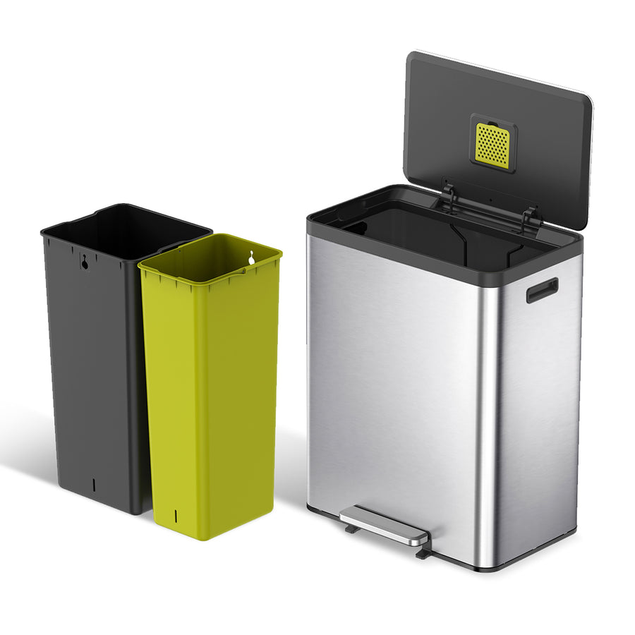 EcoCasa II Step Recycling Can - Dual Compartment 36L+24L