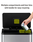 EcoCasa II Step Recycling Can - Dual Compartment 36L+24L