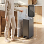 Hudson Slim Step Trash Can, 50 L