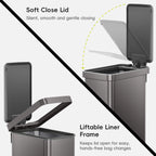 Hudson Slim Step Trash Can, 50 L