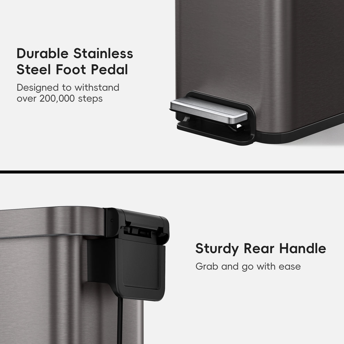 Hudson Slim Step Trash Can, 50 L
