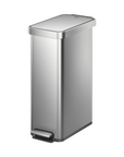 Hudson Slim 50L / 13.2 Gallon Matte Stainless Steel Step Trash Can with Lid
