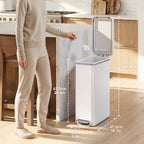 Hudson Slim Step Trash Can, 50 L