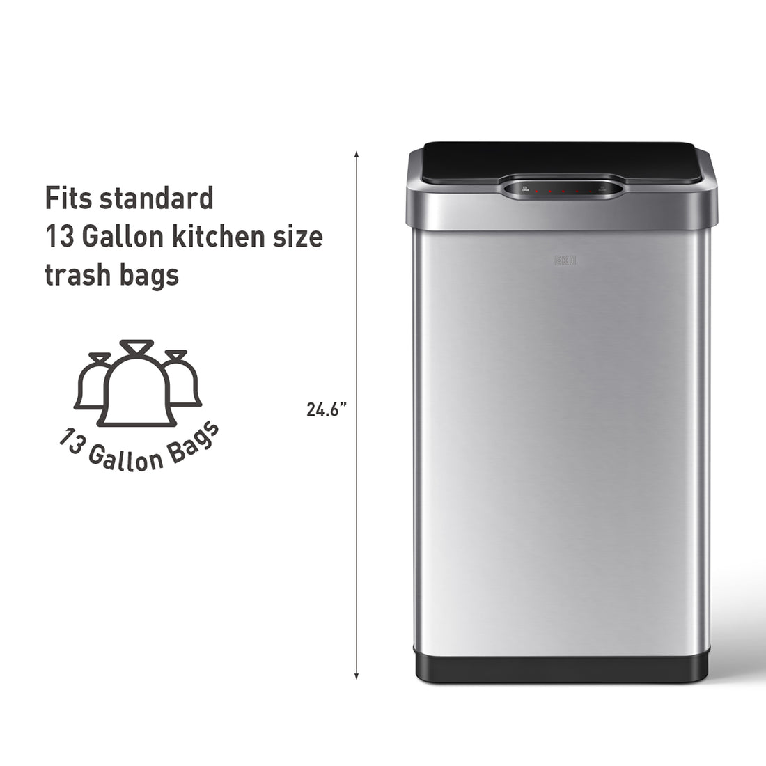 13 Gallon Stainless Steel Trash Can