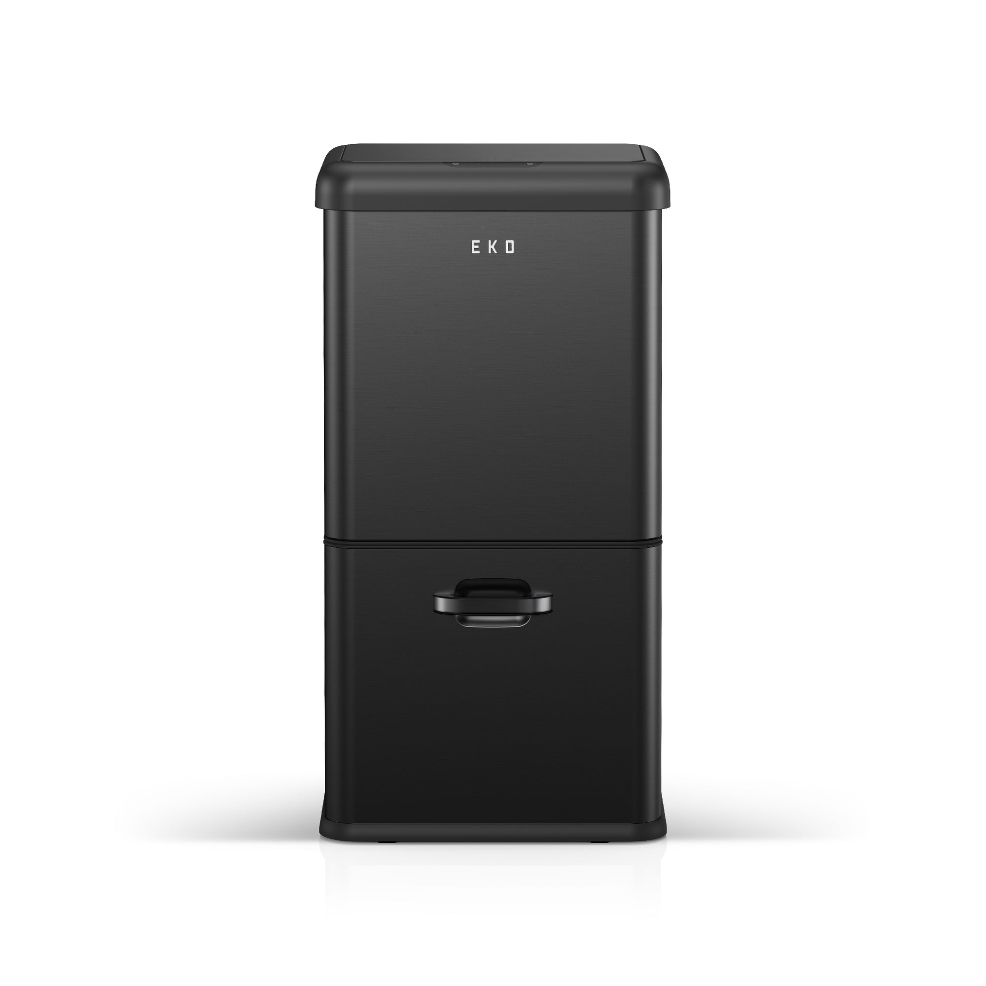 Vintage Dual Compartment 32L + 18L Motion Sensor Trash Can-Matte Black