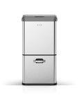 Vintage Dual Compartment 32L + 18L Stainless Steel Motion Sensor Trash Can