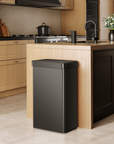 Econova 8+8 Gallon Dual Compartments Motion Sensor Trash Can - Matte Black