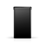 EKO Nova 21 Gallon/80 Liter Black Stainless Steel Motion Sensor Trash Can.