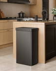 Nova 21 Gallon/80 Liter Black Stainless Steel Motion Sensor Trash Can
