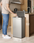 Nova 21 Gallon/80 Liter Stainless Steel Motion Sensor Trash Can