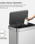 Nova 21 Gallon/80 Liter Stainless Steel Motion Sensor Trash Can