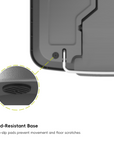 HANA 45L/ 11.9 Gallon Plastic Resin Step Kitchen Trash Can-Gray