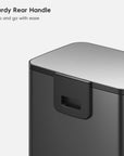 Marina  50 Liter / 13 Gallon Matte Black Step Trash Can