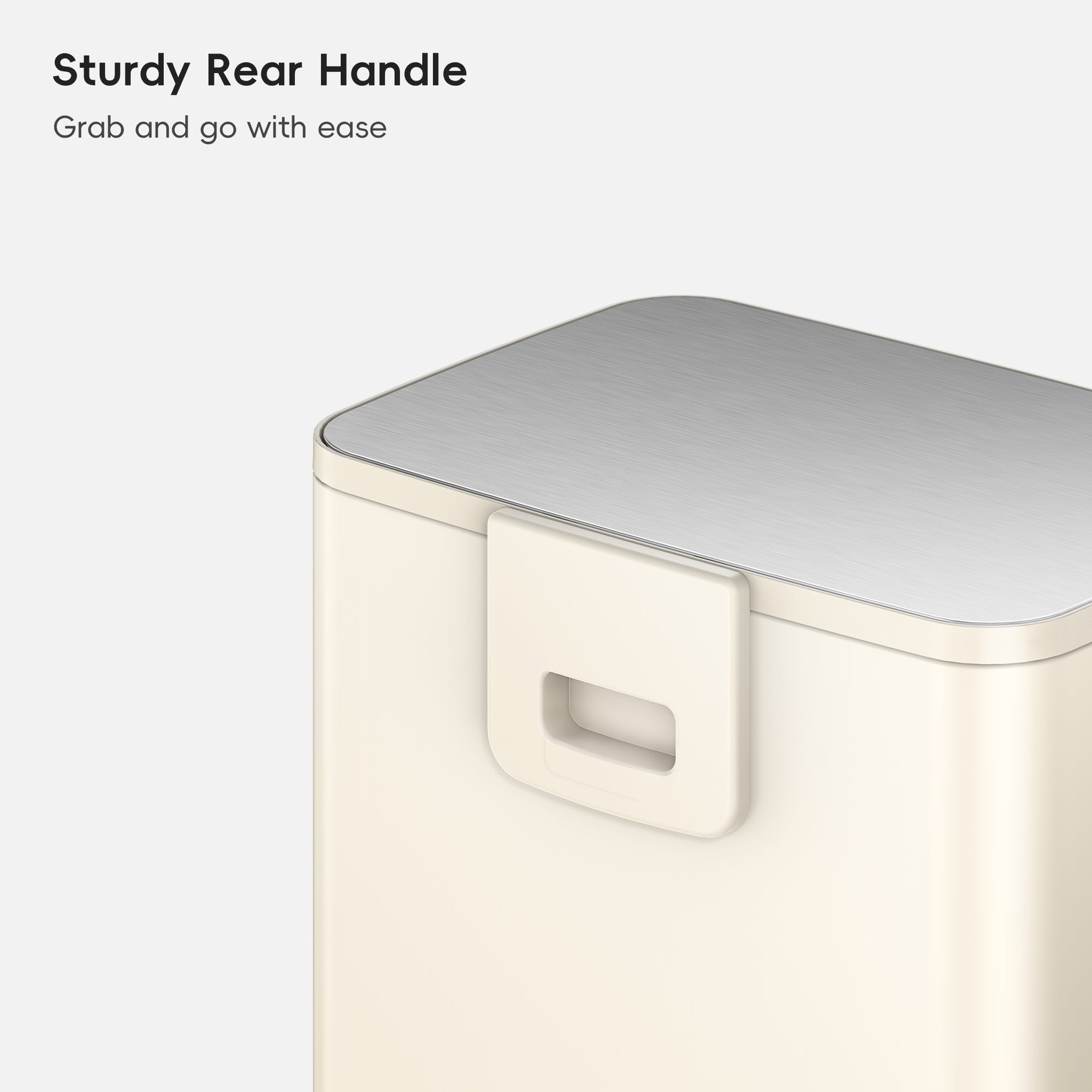Marina  50 Liter / 13 Gallon Vanilla Step Trash Can