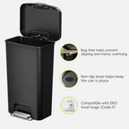 EKO 45L / 12 Gal Pet-Lock Kitchen Trash Can with Lid